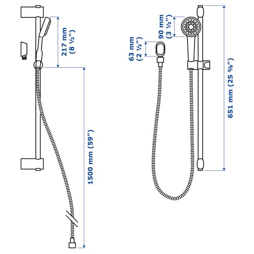 Illustration with measurements for the product: BROGRUND.