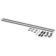 ENHET kitchen island kit: 2 black rods, metal brackets, screws. Assemble base frames.