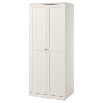 FÅGELFJÄLLET Wardrobe with 2 doors, off-white, 82x60x194 cm