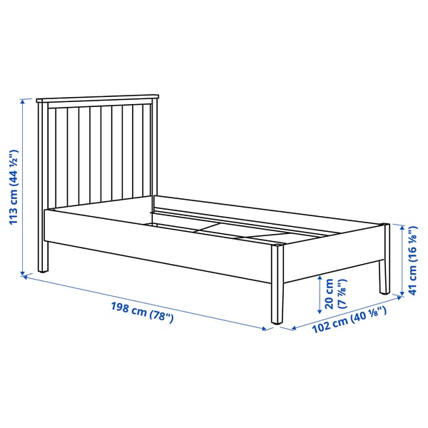 GULLABERG Bed frame, white, Single
