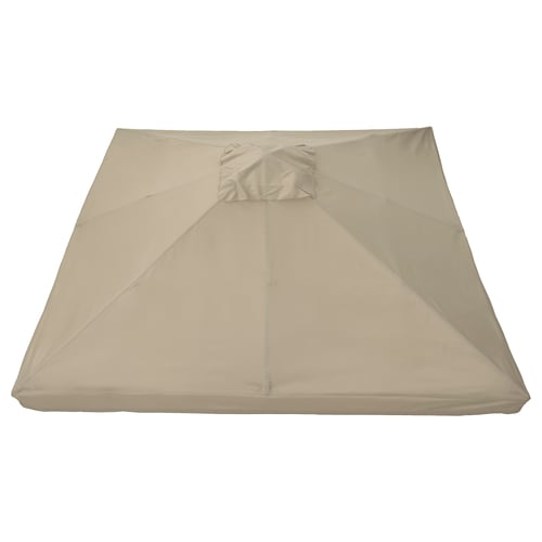 HIMMELSÖ beige gazebo canopy, square, beige, polyester, protective.