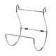 HULTARP nickel-plated metal rack, sleek silver, curved u-shape design, hangs items efficiently.