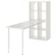 KALLAX storage unit: adjustable workspace & shelves.