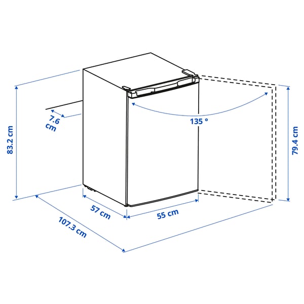 Illustration with measurements for the product: LAGAN.