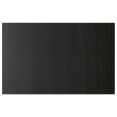 LAPPVIKEN black-brown wooden-looking front, rectangular, smooth design.