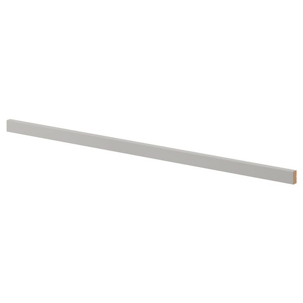 Grey LERHYTTAN kitchen plinth, rectangular wood.
