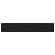Black rectangular wooden panel, solid ash, bevelled edges.