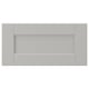 LERHYTTAN light grey kitchen drawer with solid wood frame, bevelled edges, and inset veneer panel.