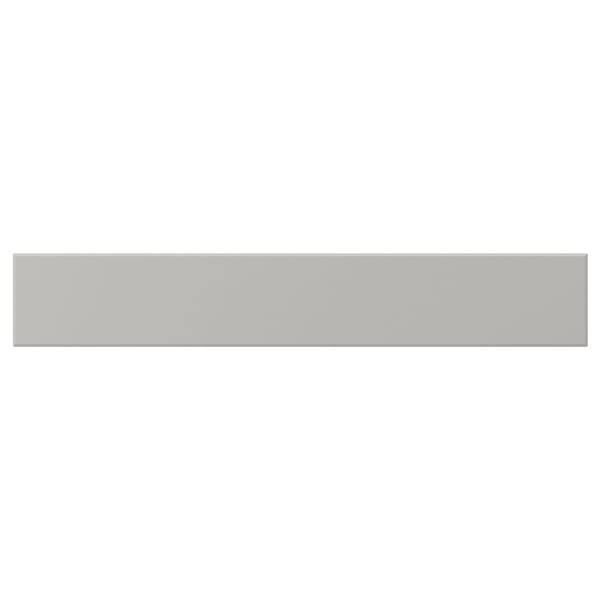 LERHYTTAN grey kitchen drawer, solid birch wood, rectangular with bevelled edges.