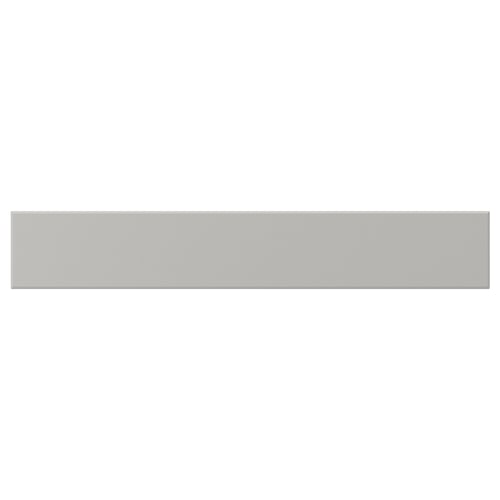 LERHYTTAN grey kitchen drawer, solid birch wood, rectangular with bevelled edges.