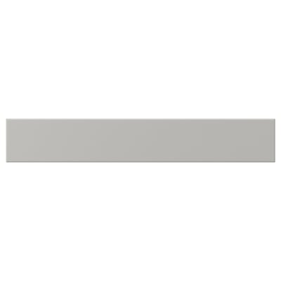 LERHYTTAN grey kitchen drawer, solid birch wood, rectangular with bevelled edges.