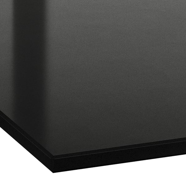 LOCKEBO Custom made worktop, black/glass composite, 1 m²x2.0 cm
