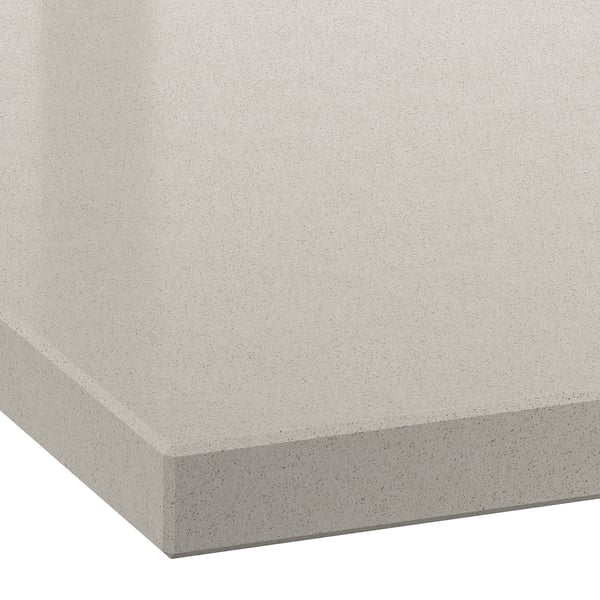 LOCKEBO Custom made worktop, light grey stone effect/glass composite, 1 m²x4.0 cm