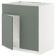 New METOD kitchen cabinet, grey-green, modern, square shape, sturdy frame.