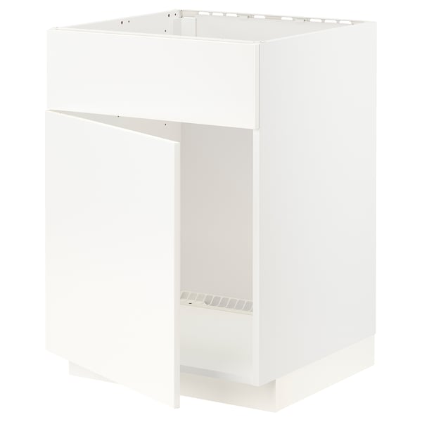 White METOD kitchen cabinet, rectangular shape, minimalist design.