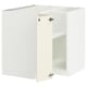 METOD white kitchen cabinet set with off-white door, bevelled edges, and adjustable shelves.