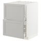 METOD kitchen unit. White, rectangular, classic design. Two large drawers, sturdy frame.