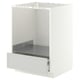 METOD / MAXIMERA Base cabinet for oven with drawer, white/Aspudden light grey, 60x60x80 cm
