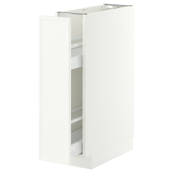 METOD / MAXIMERA Base cabinet/pull-out int fittings, white/Aspudden matt white, 20x60x80 cm