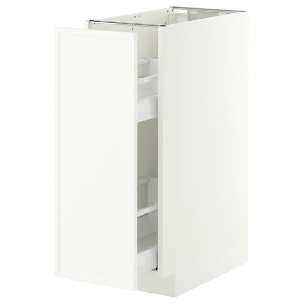 METOD / MAXIMERA Base cabinet/pull-out int fittings, white/Aspudden matt white, 30x60x80 cm