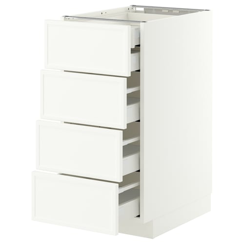 METOD / MAXIMERA Base cb 4 frnts/2 low/3 md drwrs, white/Aspudden matt white, 40x60x80 cm