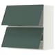 METOD Wall cabinet horizontal w 2 doors, white/Aspudden dark grey-green, 80x37x80 cm