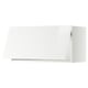 White high-gloss kitchen cabinet; modern design, sleek and clean look.