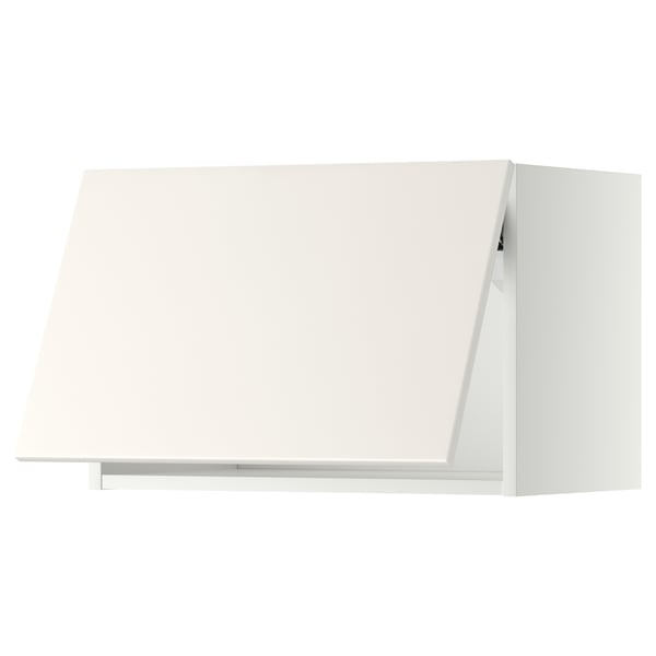 White modern kitchen cabinet, rectangular with smooth edges, part of the METOD system.