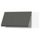 Dark grey modern kitchen cabinet with sleek design and integrated handles.