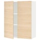 Light wooden ikea METOD kitchen cabinet with light ash wood doors.