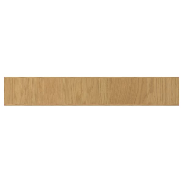 A SINARP oak veneer shelf with a clear lacquer finish, rectangular shape, and smooth design.