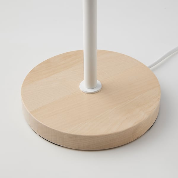 Modern lamp base made of solid, natural wood with smooth finish.