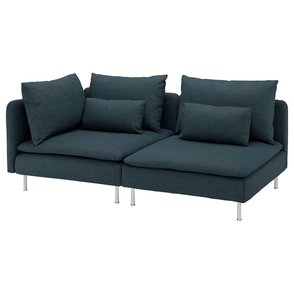 Modern teal l-shaped sectional sofa with deep seats, high legs, and plush cushions for comfort. Perfect for relaxation.