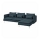 SÖDERHAMN sectional sofa, teal, modern deep seats, adjustable sections, slim chrome legs, cosy cushions.