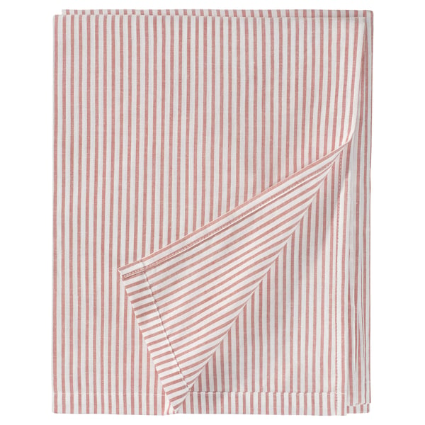 Red & white striped SOLFIBBLA duvet. 100% cotton, modern stripes. Cosy bedroom.