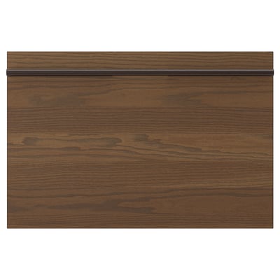 A dark brown STENSTA wooden cabinet front.