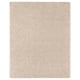 A beige STOENSE rug. Its rectangular, made of polypropylene with a soft, low pile. Ideal for various floors, it dampens sound and is easy to care for.