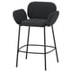 SYNTORP Bar stool with backrest, counter height black/Knäbäck anthracite, 66 cm