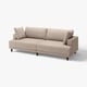 UPPÅKRA sofa: modern, beige, 3-seater, with clean lines & oversized cushions.