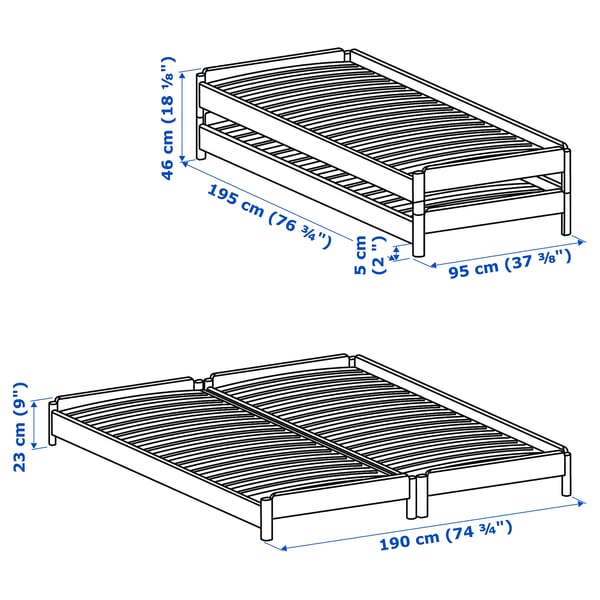 Illustration with measurements for the product: UTÅKER.