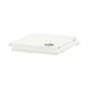 Two ikea UTRUSTA shelves, white melamine, 18mm thick, stack/mount with screws.