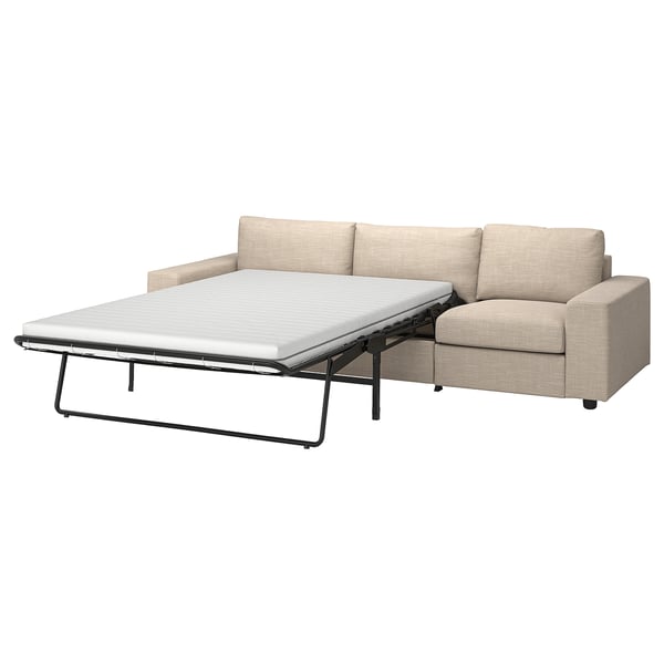 VIMLE sofa-bed, beige. Modern, modular design with easy-convert mattress.