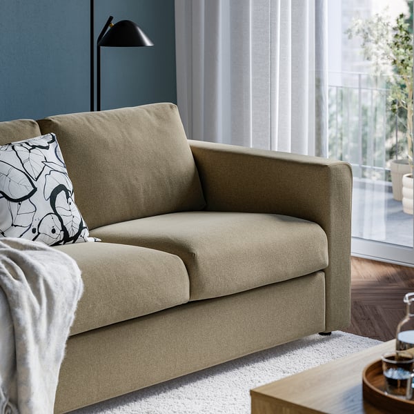 VIMLE 3-seat sofa, Johanneshov brown-beige