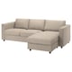 Modern beige sectional sofa with left/right chaise and clean lines.
