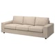 VIMLE sofa, beige, minimalist style. Soft, durable fabric, rectangular shape.