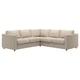 Corner sofa VIMLE, beige, fabric, modern minimalist boxy design.