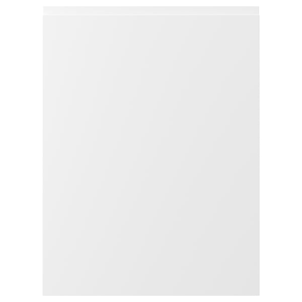 VOXTORP white kitchen cabinet with matt finish and integrated handles