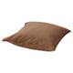 Brown rectangular pillowcase of pre-washed cotton. Simple, smooth design. Soft and comfy.