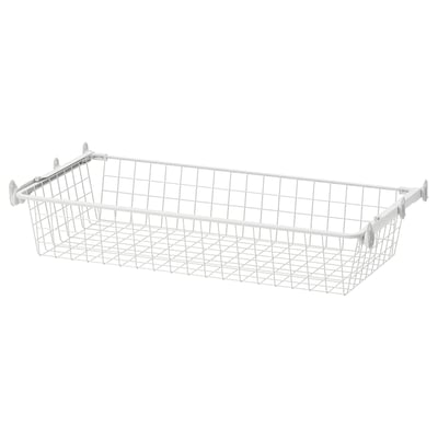 ALTARLIDEN Wire basket with pull-out rail, white, 80x42 cm