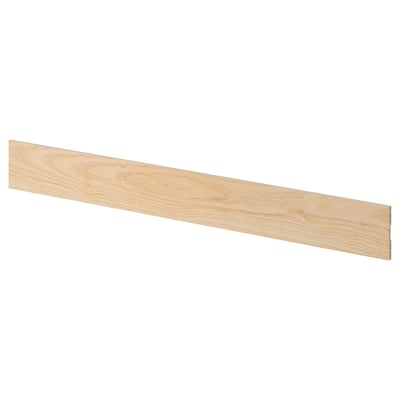 ASKERSUND light ash wood plinth, melamine finish, long rectangular shape, smooth surface, kitchen cabinet trim.